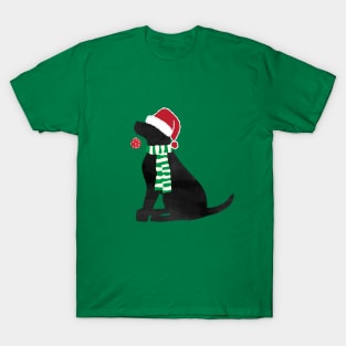 Christmas Black Lab Holiday Dog T-Shirt